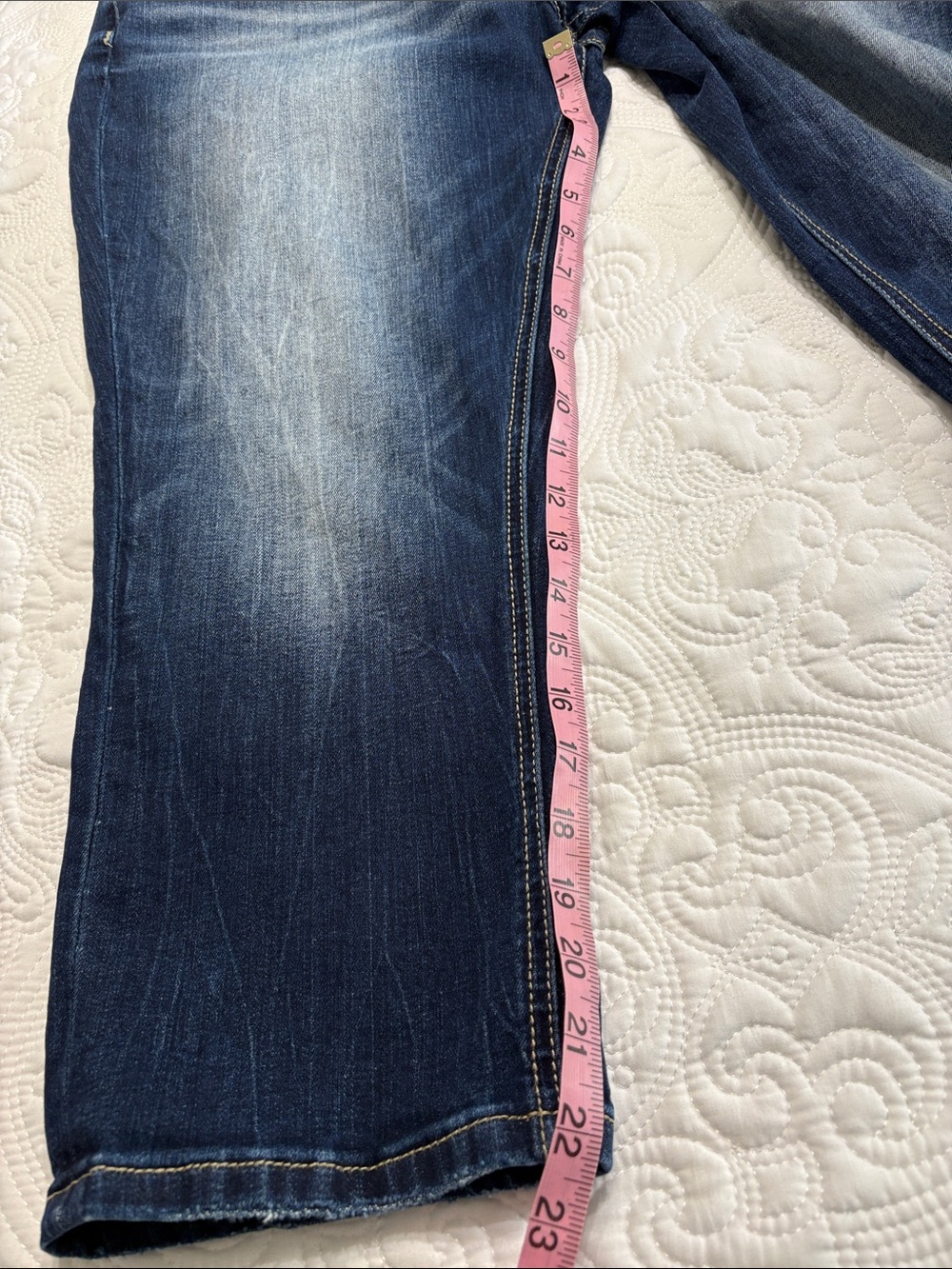 BKE Dark Blue Ankle Crop Jeans - Picture 6 of 8